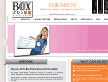 Tablet Screenshot of boxframecanvasprints.com